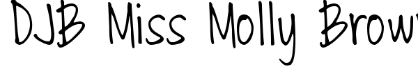 DJB Miss Molly Brown font preview